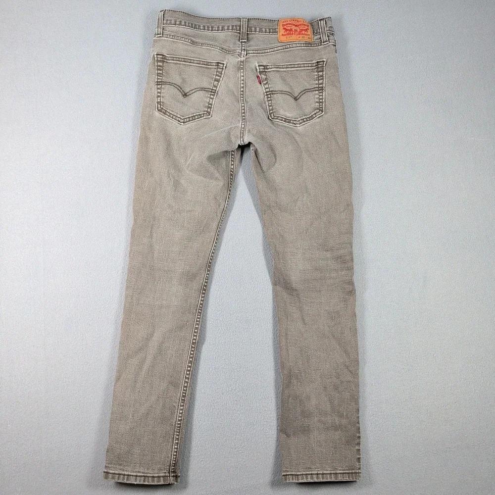 Levi's 511 Jeans Men's 32x32 Gray Tencel Blend Slim Fit Denim‎ Jeans Casual